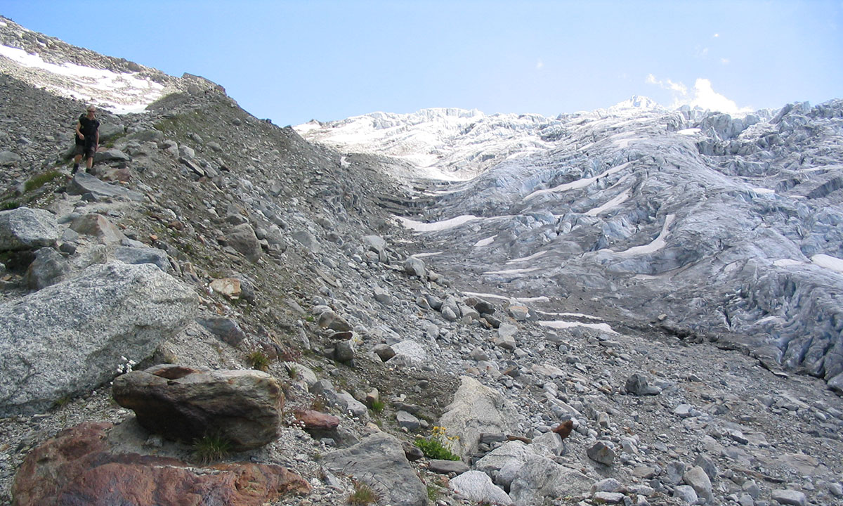 Aiguille du Tour, normal route with Steve Baldwin