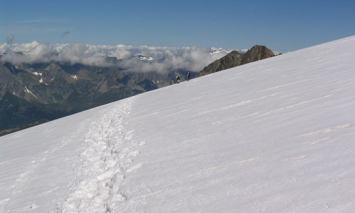 Aiguille du Tour, normal route with Steve Baldwin