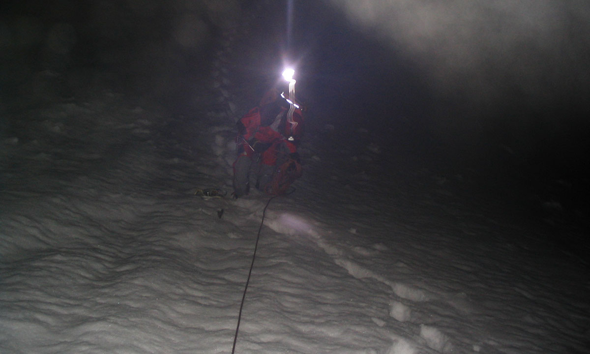 Aiguille Verte & Col Grand Rocheuse, via Goulotte Bettembourg with Kim Van Hove from Belgium