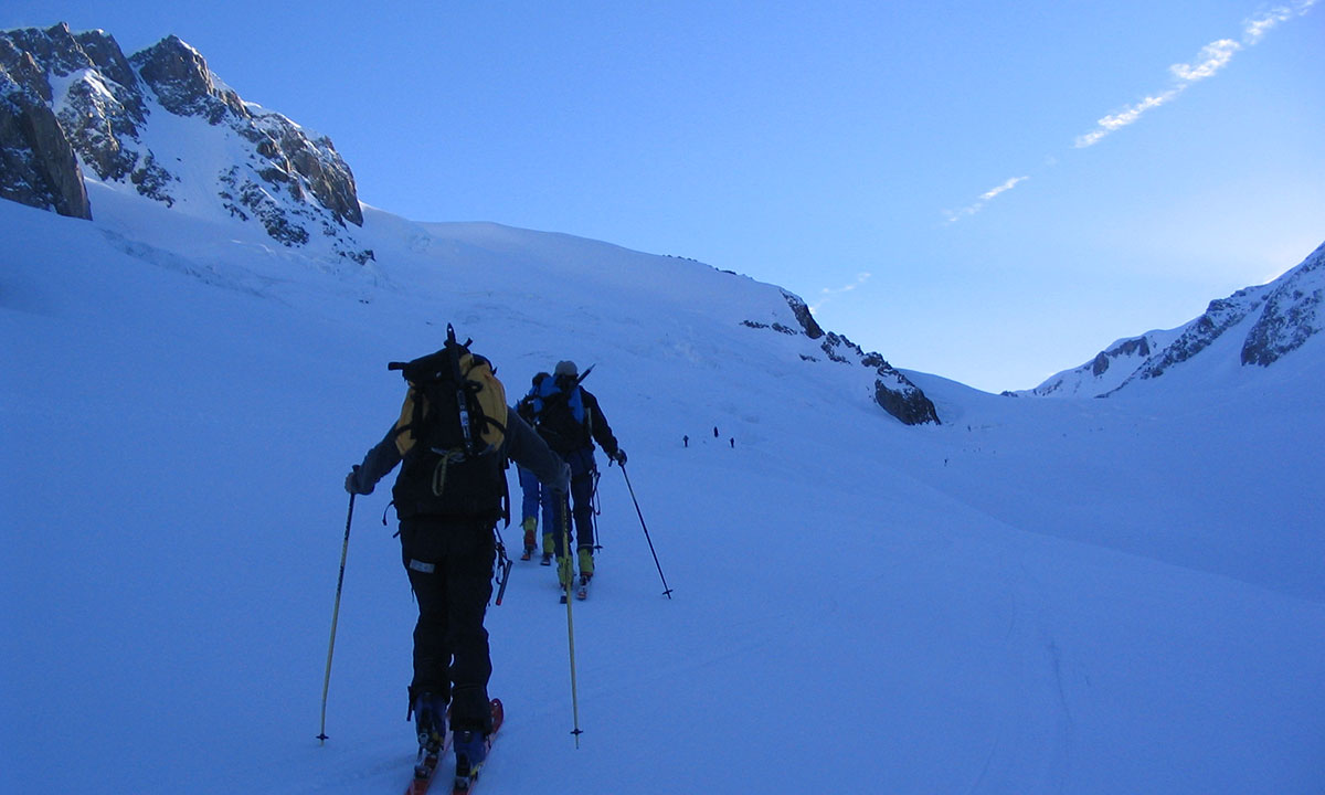Domes de Miage - Ski touring Massif Mont Blanc with Damien Sudres, Fauzi Kechana and Thomas Sweden