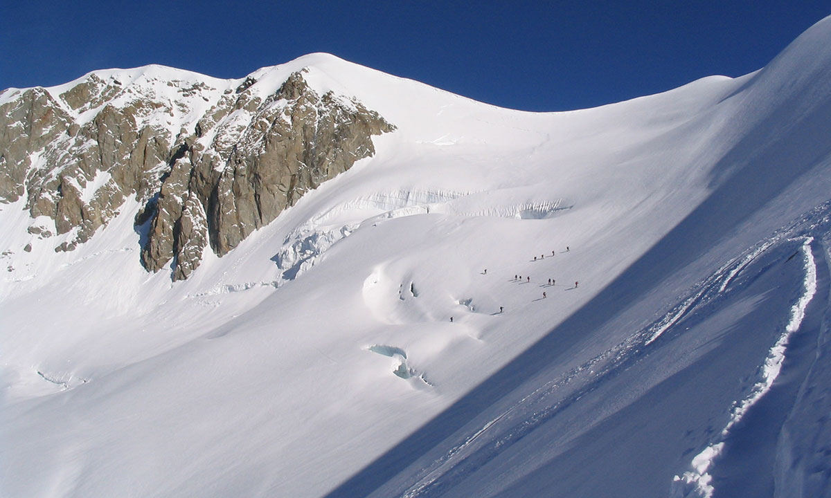 Domes de Miage - Ski touring Massif Mont Blanc with Damien Sudres, Fauzi Kechana and Thomas Sweden