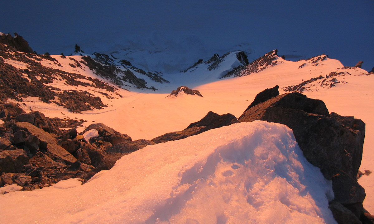 Les Courtes: NNE Couloir with Claire David